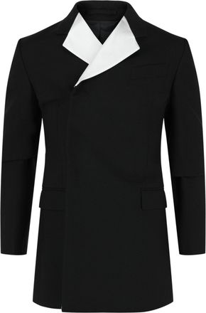 Ferragamo Silk Trimmed Double-Breasted Blazer