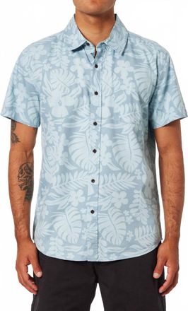 KATIN Don Short Sleeve Woven Shirt In Lago