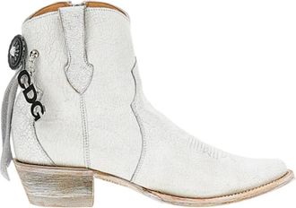 Comme Des Gar&ccedil;ons White Leather Boots