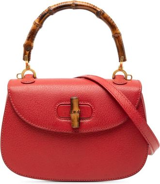 Gucci Pre-owned Gucci Small Grained Calfskin Bamboo Night Ladies 000 2046 0188