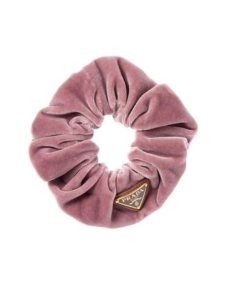 Prada Logo Velvet Scrunchie