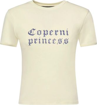 Coperni Princess T-shirt - Dames - T-shirts - Geel - L - Katoen - Tops