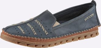 Gemini Slipper GEMINI, Damen, Gr. 36, jeansblau, Glattleder, Schuhe Slipper