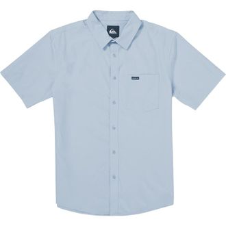 Quiksilver Ridgeport Regular Fit Short Sleeve Performance Button-Up Shirt in Skyway at Nordstrom Rack, Size Xx-Large