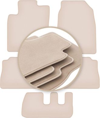 OEM Alfombrillas Premium Beige Para: Chevrolet Captiva 7 Plazas 2006-2017