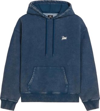 Patta Felpa con cappuccio e logo - Blu