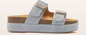 FRANKiE4 Womens Bennett Sandal In Blue Suede