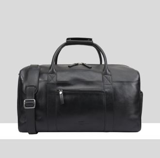 Paul Costelloe Mens Andes Leather Holdall Bag - Black - One Size