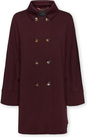 Elena Miro Scuba Jas - Dames - Mantel - Rood - 5XL - Polyester - Jassen