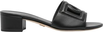Dolce & Gabbana Schoenen, Dames, Zwart, 39 EU, Leer, Bianca Slippers