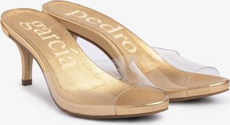 Pedro Garcia metallic and jelly stripe midi heel mule| Welch | Spring Summer 25 | PEDRO GARCIA