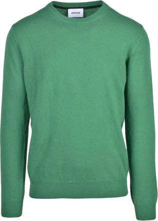 Dressism. Merino Wool Crew Neck Pullover with Ribbed Details