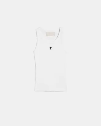 Ami Ami Paris - White Cotton Ami De Coeur Tanktop White - Size: XXL - for Women
