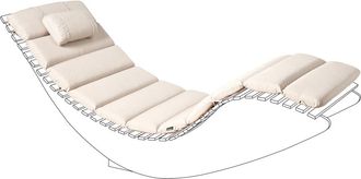 Beliani Coj&iacute;n para tumbona 180 x 60 cm Beige claro