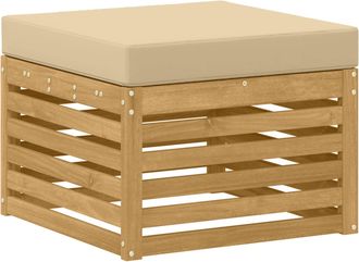 vidaXL Reposapi&eacute;s De Exterior Madera De Acacia S&oacute;lida Blanco Vidaxl