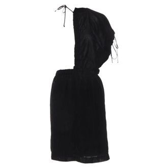 Comme Des Gar&ccedil;ons Comme des Garcons velvet drawstring sash knee length skirt