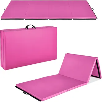 Best Choice Products 10ftx4ftx2in Folding Gymnastics Mat 4-Panel Exercise Workout Floor Mats w/ Handles