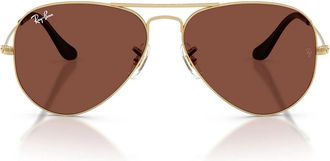 Ray-Ban Sunglasses Rb3025 001/C5 Aviator Gold Arista/Red Unisex