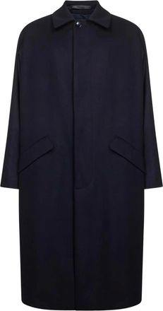 Giorgio Armani Kasjmier mantel met enkele rij knopen - Blauw