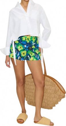 Simon Miller Mina Linen Short In Abstract Floral