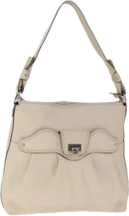 Ferragamo Pre-owned Shoulder Bags, female, Beige, Size: ONE SIZE Pre-owned Shoulder Bag