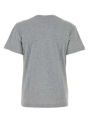 A.P.C. Womens Melange Grey Cotton T-Shirt Grichidarnav Coton Biologique