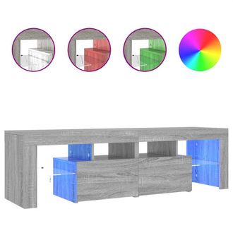 vidaXL Vidaxl - Mueble De Tv Con Luces Led Gris Sonoma 140x36,5x40 Cm