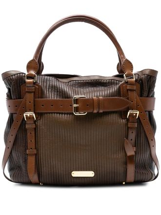 Burberry 2000-2017 Stitched Leather Bridle Wilton tote bag - Brown