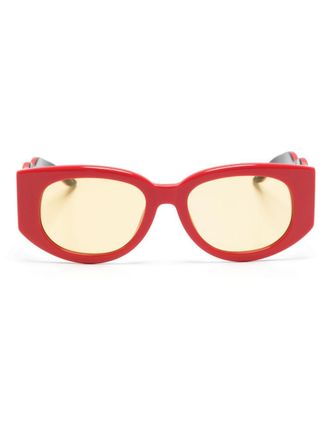 Casablanca round-frame sunglasses - Red