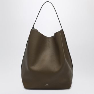 Toteme Tote bag in grained leather in taupe