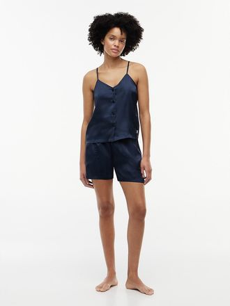 Tommy Hilfiger Womens Cami & Short Sleep Set - Blue - XL