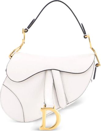 Dior Saddle Handbag Leather Mini shoulder bag - Wit