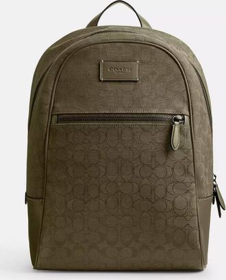 Coach Signature Jacquard Theo Backpack