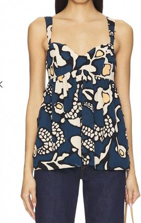 Ulla Johnson Emira Tunic Top In Celestine Blue