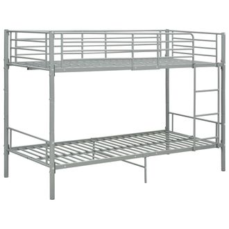 vidaXL Gbly Etagenbett Grau Metall 90&times;200 Cm