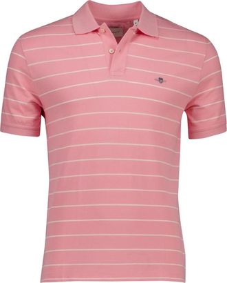 GANT Tops, Heren, Roze, L, Roze poloshirt met korte mouwen