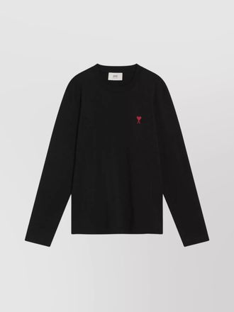 Ami heart friend long sleeve crew neck