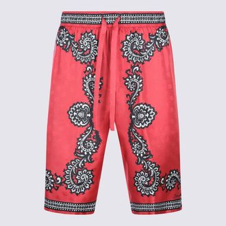 Dolce & Gabbana Red Silk Shorts