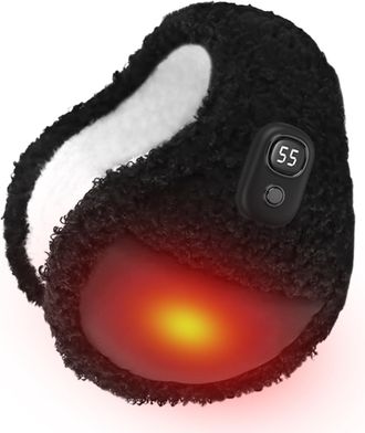 Generic Heating Ear Warmers - 3 Temp Modes Fleece Lining Heated Earmuffs | Foldable Back-Worn Winter | Warm Electric Design for Cold Weather - Auto Power Off 