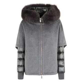 Moorer Jassen, Dames, Grijs, S, Wol, Pegasus Coat