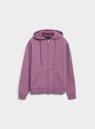 Le 31 Mens Brushed-interior zip-up hoodie
