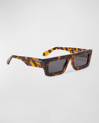 Off-white Mens Ontario Acetate Rectangle Sunglasses