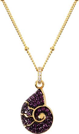 Disney Womens C902875YZML-P-PH Ladies Ursula Sea Shell Necklace - Gold - One Size