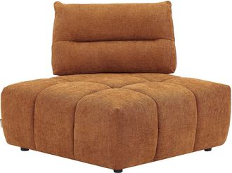 Vente-Unique Poltrona angolare schienale avanti-indietro in Tessuto testurizzato Terracotta - APOLIU