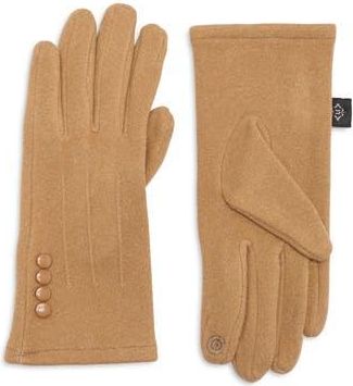 Nanette Lepore Button Knit Gloves in Camel at Nordstrom Rack