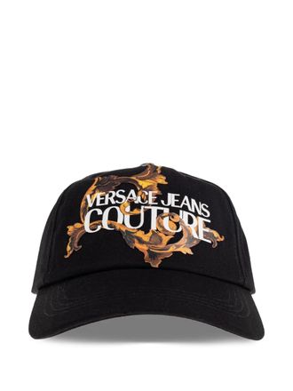 Versace Jeans Couture baroque-print baseball cap - men - Cotton - One Size - Black