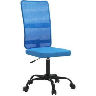 vidaXL Office Chair Height Adjustable Blue Mesh Fabric vidaXL