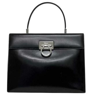 Ferragamo Pre-owned Handbag - Dames - Pre-owned - Zwart - Maat: ONE Size Leer