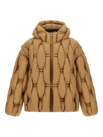 RAXXY 3D braided puffer down jacket - unisex - Nylon - S - Neutrals