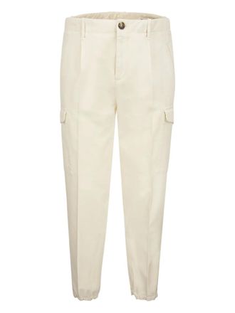 Brunello Cucinelli buttoned cargo pants - men - Cotton/Cotton/Polyester - 54 - Neutrals